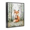 Stupell Industries Soft Woodland Fox Framed Giclee Wall Art Design by LSR Design Studio